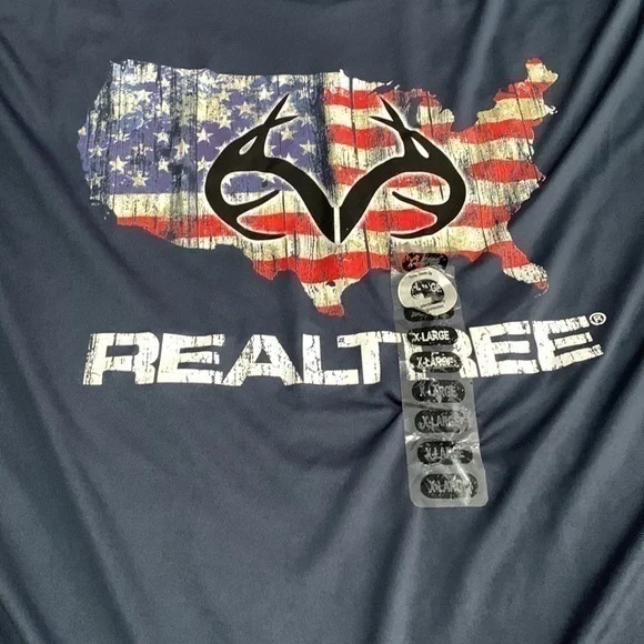 Real tree size XL America blue super soft shirt men's - Picture 3 of 4